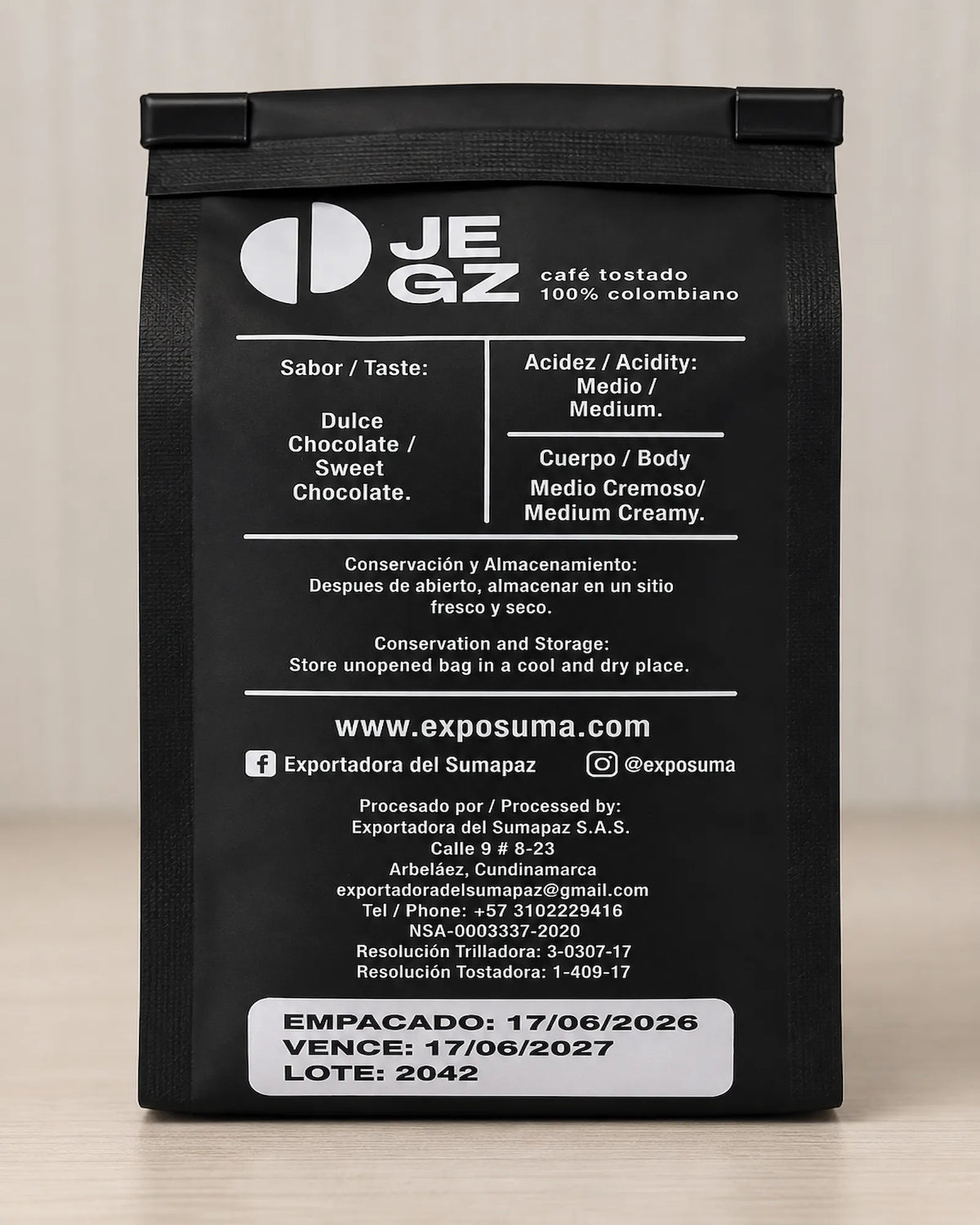 Cafe colombiano de especialidad - Jaime Gutierrez