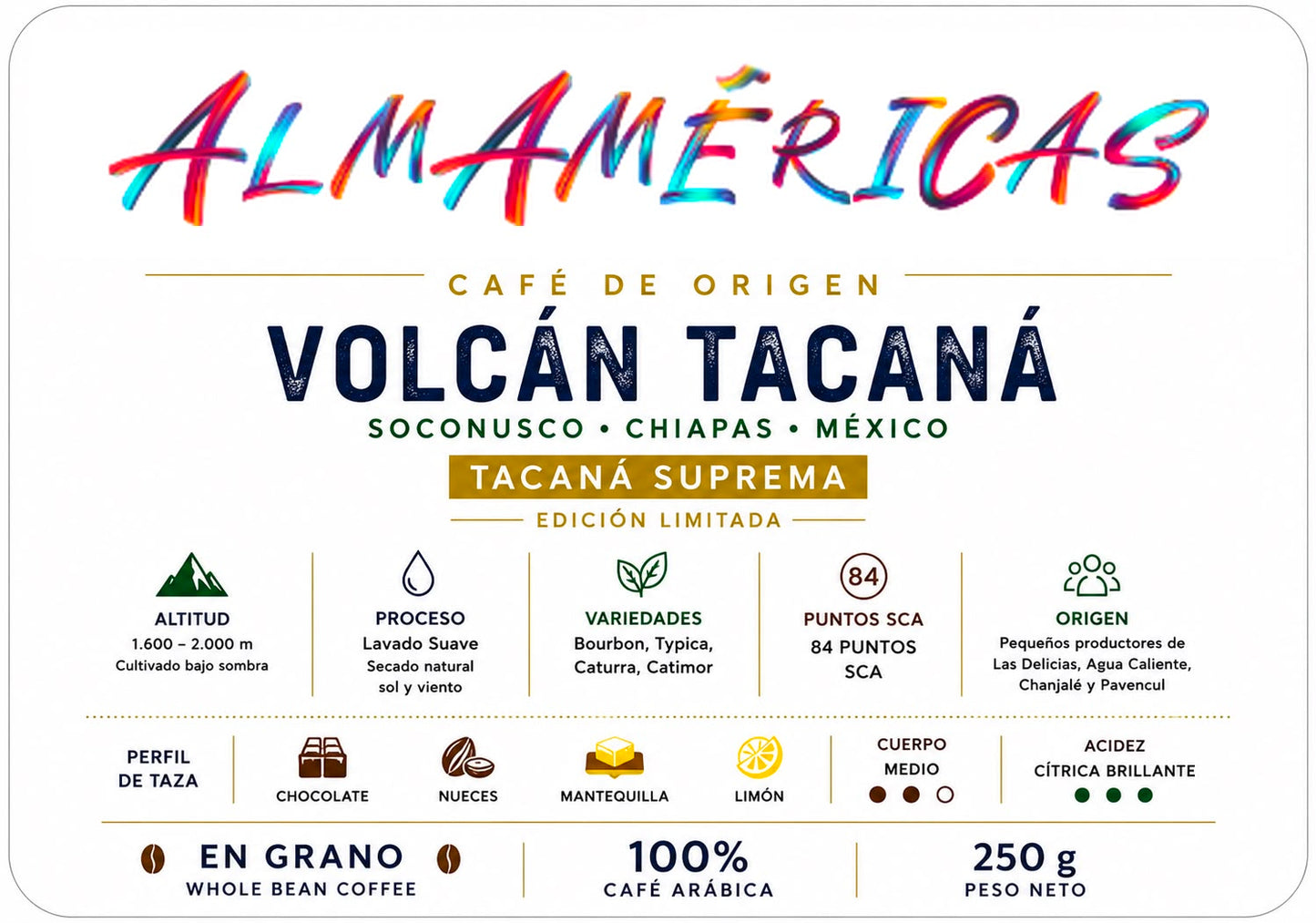 Café de Origen México – Volcán Tacaná | Edición Limitada 250 g