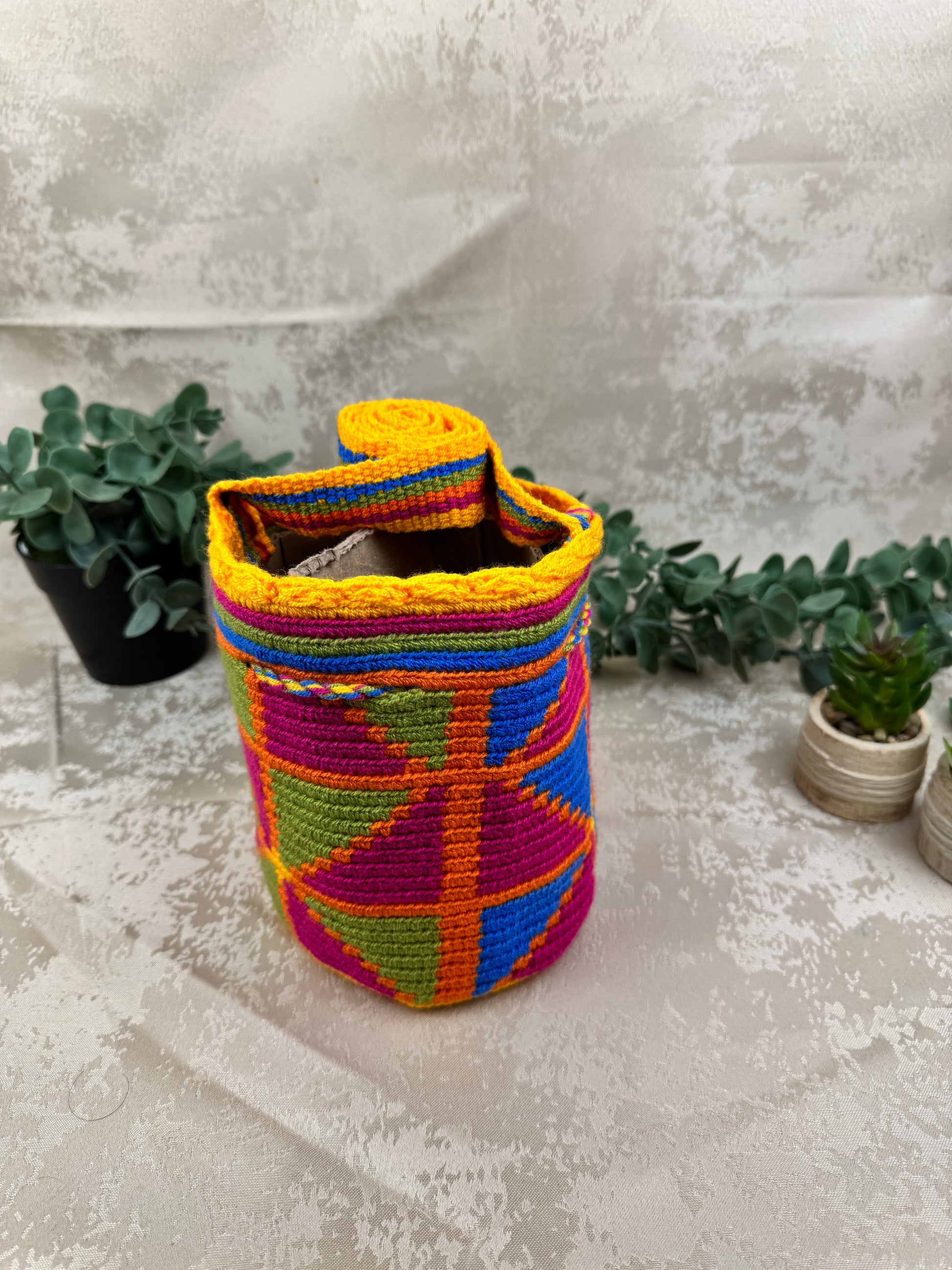 Detalle del patrón tradicional tejido en mochila Wayuu Susuchon 0.