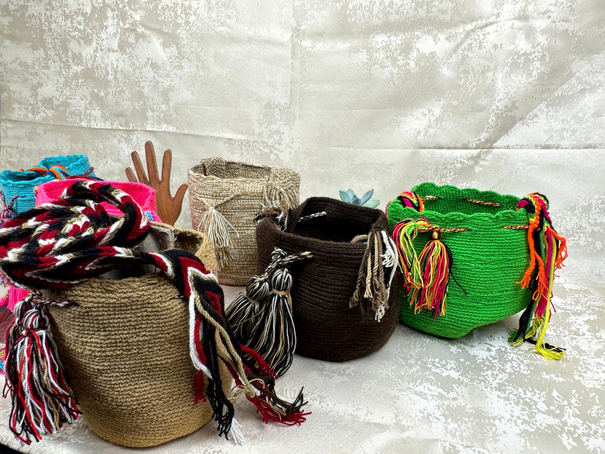 Correa tejida a mano de mochila Wayuu Susuchon artesanal colombiana